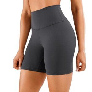 CRZ YOGA | NWT Nakedfeel Origin Yoga Workout Shorts 6'' in Olive Grey Medium